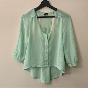 Urban Outfitters Sparkle & Fade Cutout Back Blouse